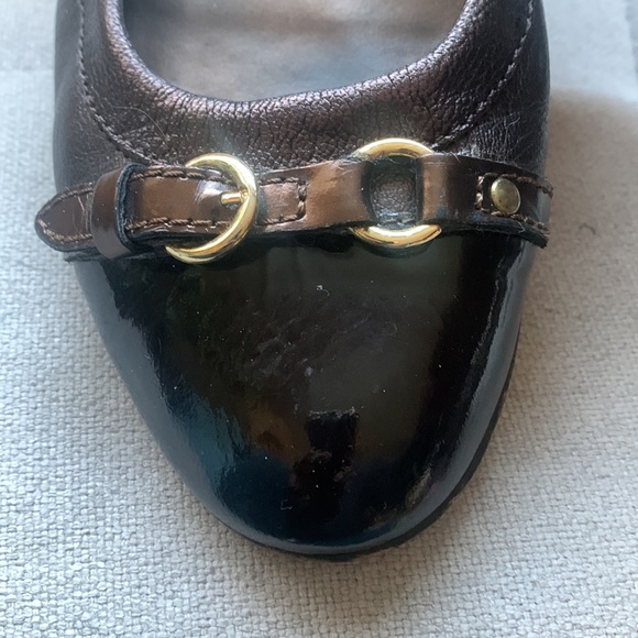 AGL Metallic Monika Patent Cap Toe Ballet Flats Size 40 US 8 - Picture 13 of 16
